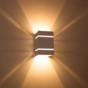 Ver imagem 1 de Kit 3x Arandela 2 Focos Frisos Fachos Preta + LED 5W 3000K Luminária Externa Parede Muro St327