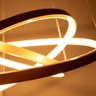 Lustre Pendente Moderno Anéis LED 89W 3 Arco Cobre St517 - 5