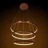 Lustre Pendente Moderno Anéis LED 89W 3 Arco Cobre St517 - 2