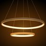 Lustre Pendente Moderno Anéis Led 40w 2 Arcos Branco St549 - 2