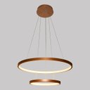 Ver imagem 5 de Lustre Pendente Moderno Anéis Led 40w 2 Arcos Cobre St549