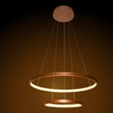 Ver imagem 4 de Lustre Pendente Moderno Anéis Led 40w 2 Arcos Cobre St549
