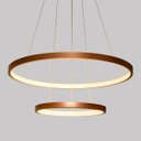 Ver imagem 3 de Lustre Pendente Moderno Anéis Led 40w 2 Arcos Cobre St549