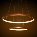 Ver imagem 2 de Lustre Pendente Moderno Anéis Led 40w 2 Arcos Cobre St549