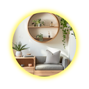 Ver imagem 3 de Espelho Redondo com Led Branco Quente - 3000k - 60x60 Cm