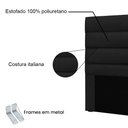 Ver imagem 4 de Cabeceira King 1,95m Las Palmas Suede Preto - Pallazio