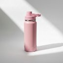 Ver imagem 1 de Garrafa Térmica Ms-922 800ml Aço Inox com Protetor de Silicone:Rosa Claro