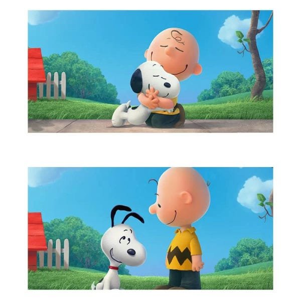 Jogo com 2 Canecas Porcelana Charlie Brown Snoopy Peanuts 350ml (BD01) - 2