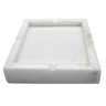 Cinzeiro Mármore Branco Espírito Santo - Polido 12x12x3 cm - 2