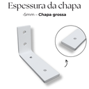 Ver imagem 3 de Kit 3 Cantoneiras Embutidas Formato L Estilo Moderno 10cm Mão Francesa para Prateleira Branco