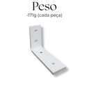 Ver imagem 5 de Kit 3 Cantoneiras Embutidas Formato L Estilo Moderno 10cm Mão Francesa para Prateleira Branco