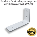 Ver mais imagens de Kit 3 Cantoneiras Embutidas Formato L Estilo Moderno 10cm Mão Francesa para Prateleira Branco