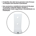 Ver imagem 7 de Kit 3 Cantoneiras Embutidas Formato L Estilo Moderno 10cm Mão Francesa para Prateleira Branco