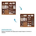 Ver imagem 5 de Guarda-Roupa Casal 229cm 2 Portas de Correr com 2 Espelhos MDF Talin Bege/Cinamomo/Off White