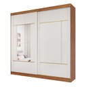Ver imagem 3 de Guarda-Roupa Casal 229cm 2 Portas de Correr com 2 Espelhos MDF Talin Bege/Cinamomo/Off White