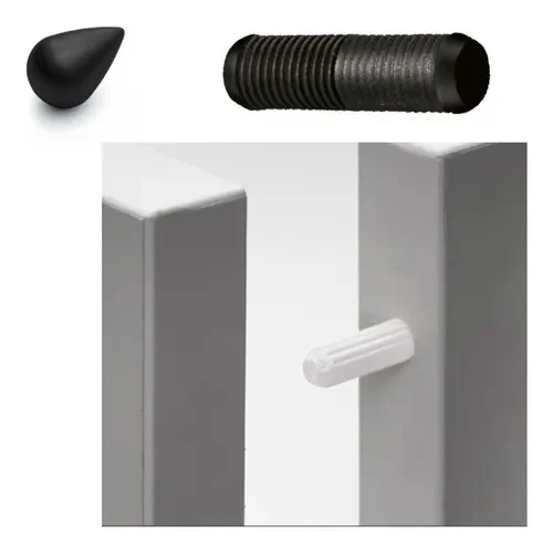 Cavilha Plastica Estriada 8 X 30 Mm Preta (Kit Com 200 Un) - 4