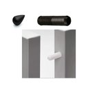 Ver imagem 1 de Cavilha Plastica Estriada 8 X 30 Mm Preta (Kit Com 200 Un)