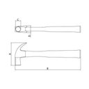 Ver imagem 2 de Martelo De Unha Com Cabo De Madeira 18MM Jateado Tramontina Ref: 40370/020
