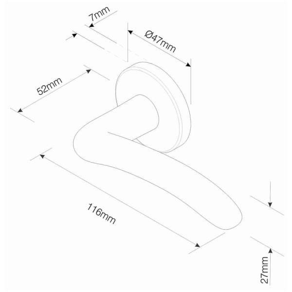 Fechadura Zamac 40mm Interna Classic 691/80I Cra Pado - 2