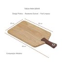 Ver imagem 4 de Tabua de Carne Petiscos Frios Madeira Retangular Cabo 44cm