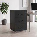 Ver imagem 1 de Gaveteiro Steel Preto para Escritório e Home Office com Design Moderno e Espaço para Organização