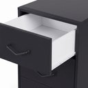 Ver imagem 4 de Gaveteiro Steel Preto para Escritório e Home Office com Design Moderno e Espaço para Organização