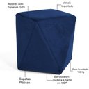 Ver imagem 3 de Kit 02 Puffs Ametista D02 Veludo Azul Oxford C-304