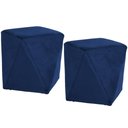 Ver imagem 1 de Kit 02 Puffs Ametista D02 Veludo Azul Oxford C-304