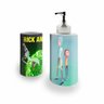 Kit Banheiro Saboneteira + Porta Escovas Porcelana Rick and Morty 400ml (BD01) - 1