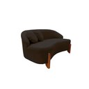 Ver imagem 4 de Namoradeira Sofá Feijão Moscou 130cm Orgânica Suede Marrom