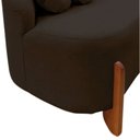 Ver imagem 7 de Namoradeira Sofá Feijão Moscou 130cm Orgânica Suede Marrom