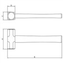 Ver imagem 2 de Marreta oitavada com cabo de madeira 500 g jateado - Tramontina