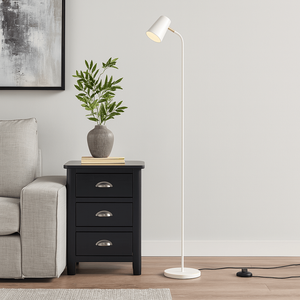 Luminária de Piso Abajur Chão Articulada Clara Branco
