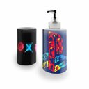 Ver imagem 1 de Kit Banheiro Saboneteira + Porta Escovas Porcelana Playstation 400ml (BD02)