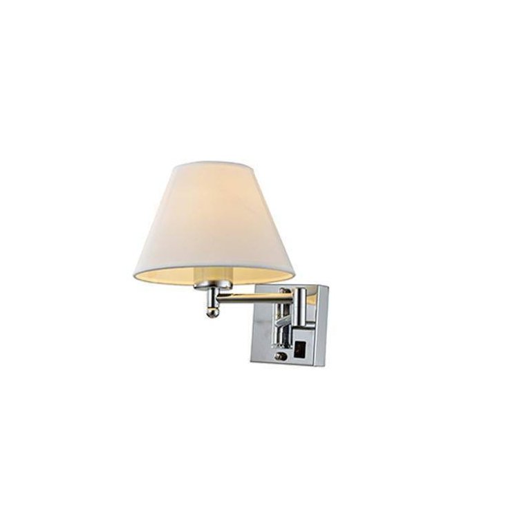 Arandela Vella Articulável - Bivolt - em Aço Cromado - 39,1x22,5 cm