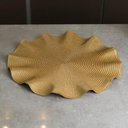 Ver imagem 4 de Sousplat Lugar Americano Redondo 38,5cm Plástico Dourado Babado Wolff Mesa Posta Arrumada Avulso