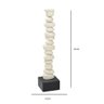 Escultura Decorativa Pedras em Resina Off White/preto - 45cm - 3