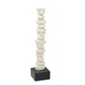 Escultura Decorativa Pedras em Resina Off White/preto - 45cm - 1