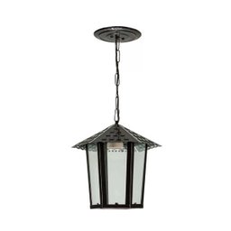 ARANDELA PENDENTE SEXTAVADA PRETA COLONIAL BLUMENAU - 1