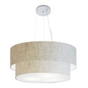Ver imagem 3 de Lustre Pendente Duplo Cilíndrico Vivare Md-4385 Cúpula Tecido 90x80cm - Bivolt Lustres Vivare Rustic