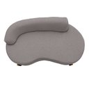 Ver imagem 5 de Sofá Orgânico 145cm Decorativo Curvo Pé de Madeira 2 Lugares Feijão Forma Orgânica Linho