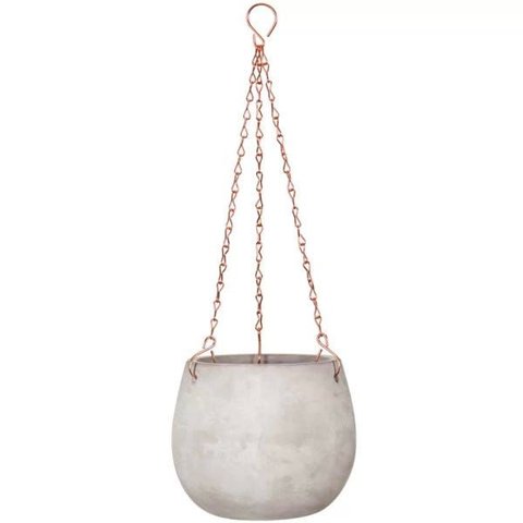 Vaso Pendente Decorativo Cimento Cinza 9x11cm 9465 Mart