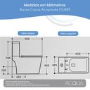 Ver imagem 4 de Vaso Sanitário com Caixa Acoplada Brilhante Fiume Luxo Branco Acqua Casa
