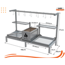 Ver imagem 2 de Parrilla Dupla de Alvenaria 118x45 com Grelha Uruguaia e Argentina e Tendal