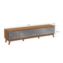 Ver imagem 2 de Rack Kappesberg 3 Portas Canela/chumbo 218cm