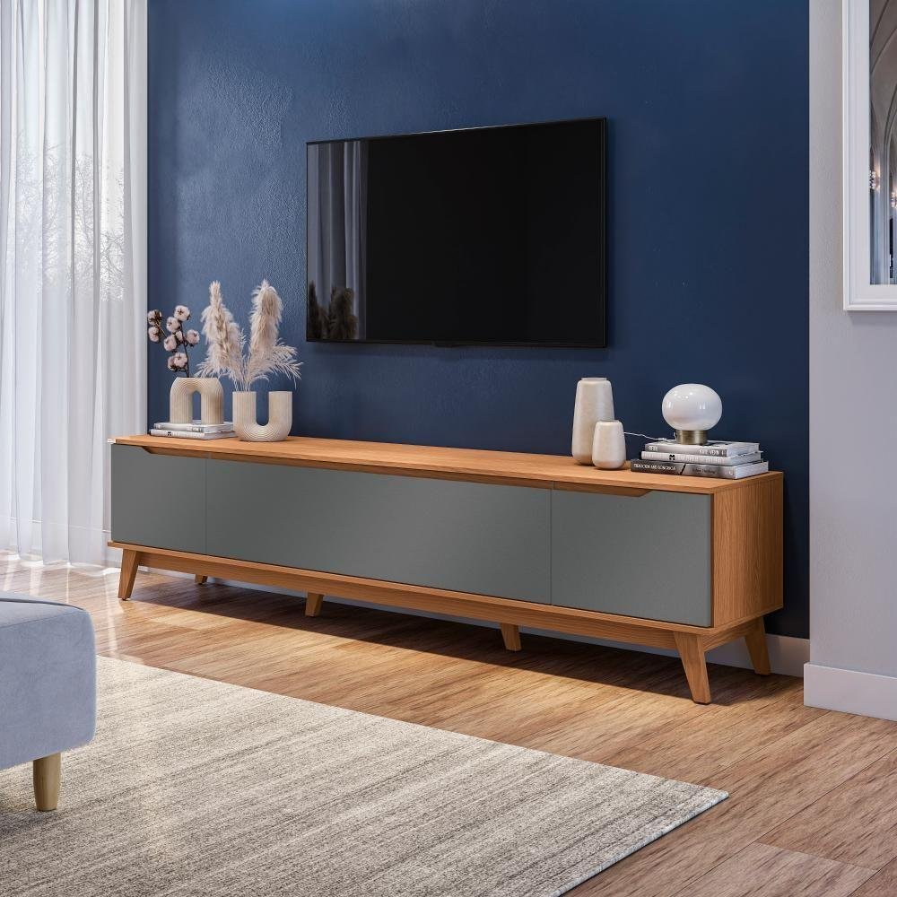 Rack Kappesberg 3 Portas Canela/chumbo 218cm