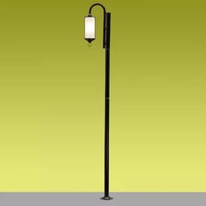 Poste para Jardim Munich Preto Vidro Leitoso 1E27 31x220cm P-42/1