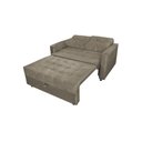Ver imagem 2 de Sofá Cama Casal Reclinável Drika - Veludo Marrom Claro
