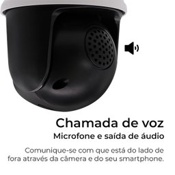 Câmera Ip Wifi de Segurança 2 em 1 Fixa + Rotativa com Áudio - 4