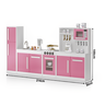 Cozinha Infantil Completa Com Pia Inox e Fogão Em MDF Rosa Potente - 3